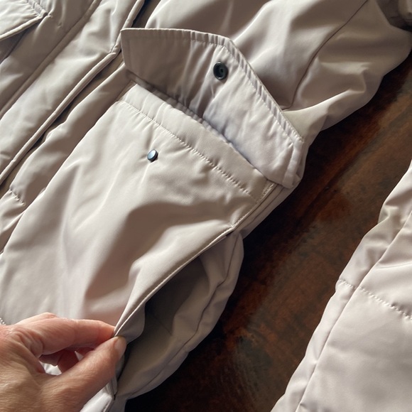 Everlane The ReNew Long Puffer Burnt Sugar Taupe Size Small - Picture 8 of 16